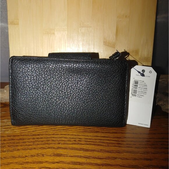 Nautica Womens Black RFID Protection Trifold Wallet With ID Window & Card Slots - Picture 5 of 8